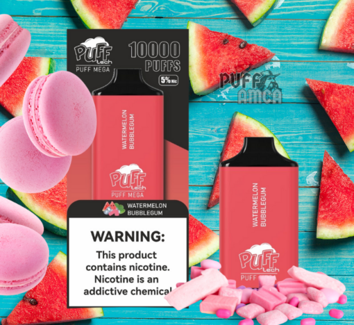 Puff Tech Mega Watermelon Bubblegum 10000 Puff